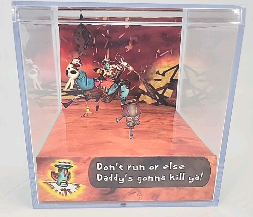 Psychonauts 3D Cube Handmade Diorama PS2/Xbox Video Game Shadowbox