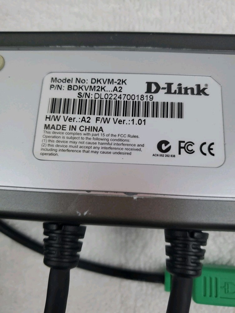D-Link 2 Port KVM Switch DKVM-2K