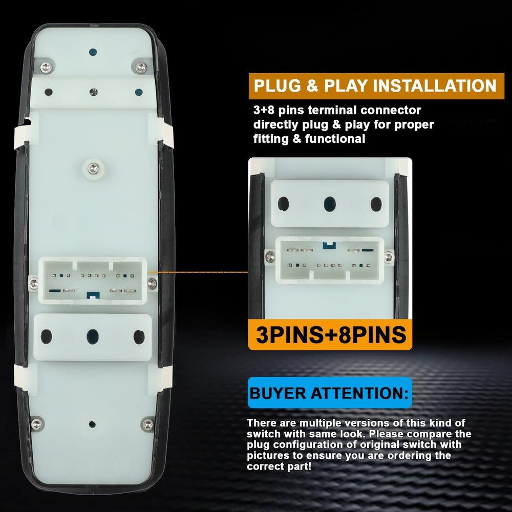 Left Driver Side Master Power Control Window Switch for Dodge Durango Jeep Gr...