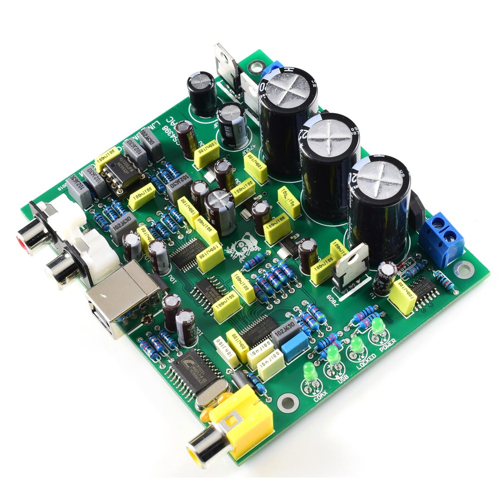 CS4398 CS8416IC DAC Digital Receiving Decoder Finished Board w/USB Coaxial 24/19