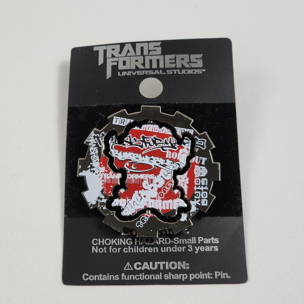 Universal Studios Transformers Bumblebee Graffiti Spinning 2011 Pin Trading New