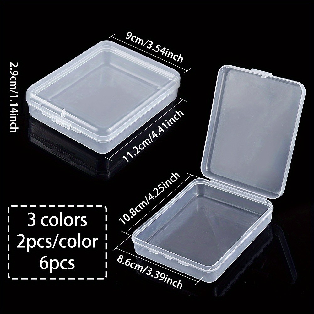 1set Transparent Polypropylene(PP) Bead Containers with Hinged Lids with Hinged