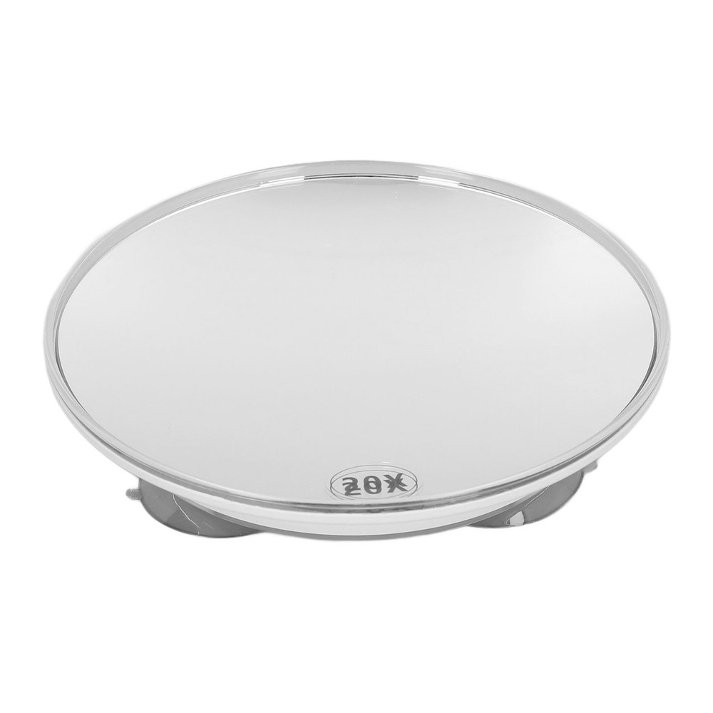 20X Magnifying Mirror With 3 Suction Cups Space Saving Round Strong Suction