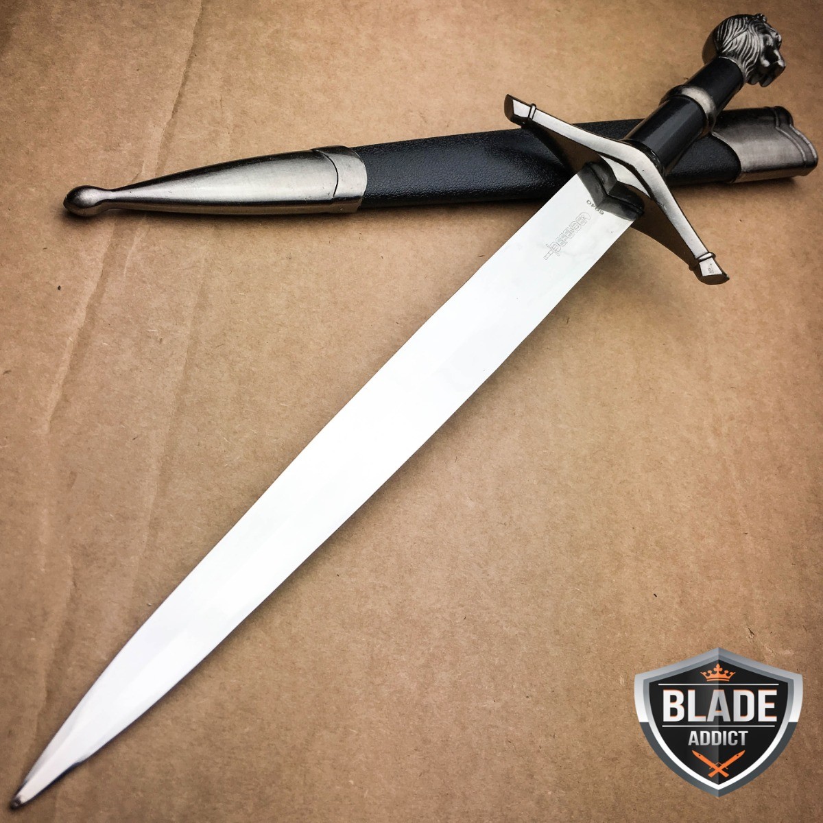 15.5" NARNIA LION'S HEAD MEDIEVAL ORNATE KNIGHT FANTASY DAGGER Sword KNIFE LARP