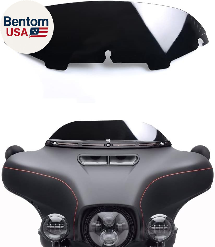 Black 4.5" Windshield Windscreen Compatible for 96-13 Harley Davidson Touring St