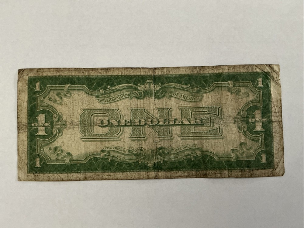 1928A $1 Silver Certificate Note Funny Back