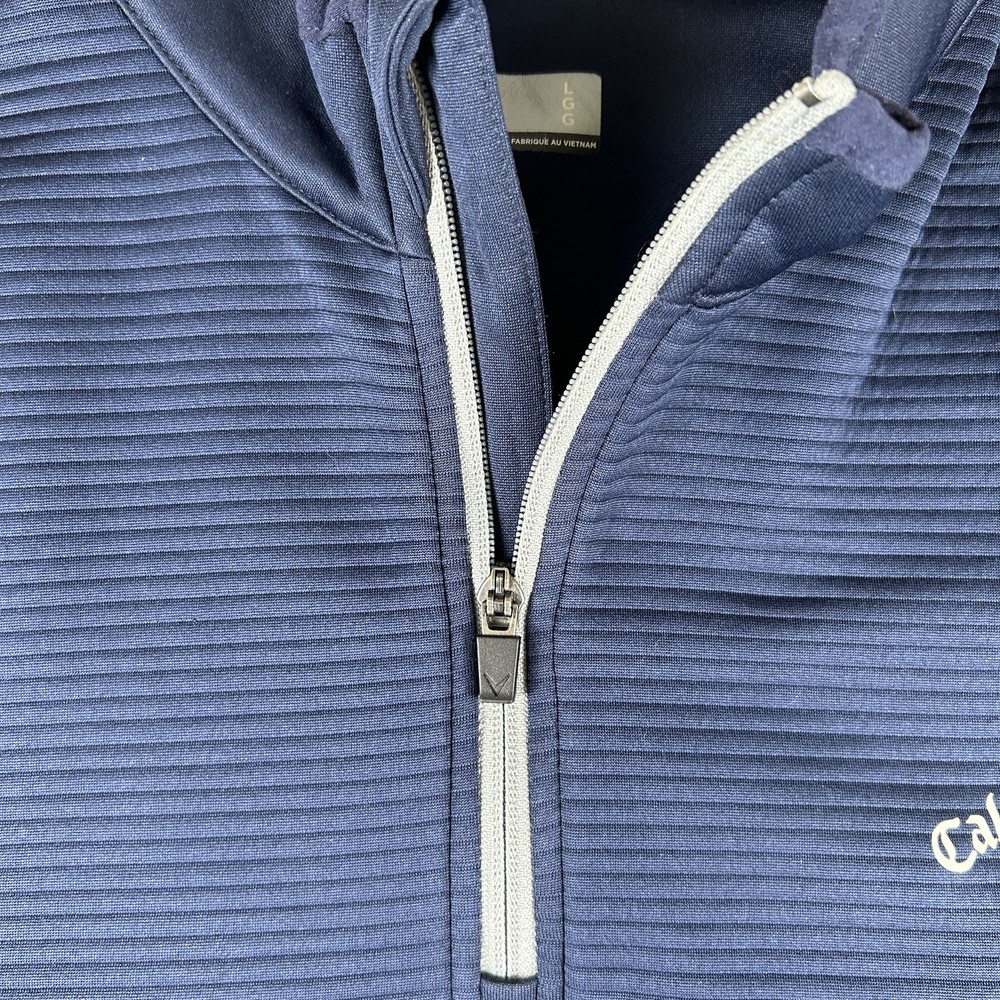 Callaway Golf 1/4 Zip Pullover Jacket Mens Large Stretch Polyester Long Sleeve