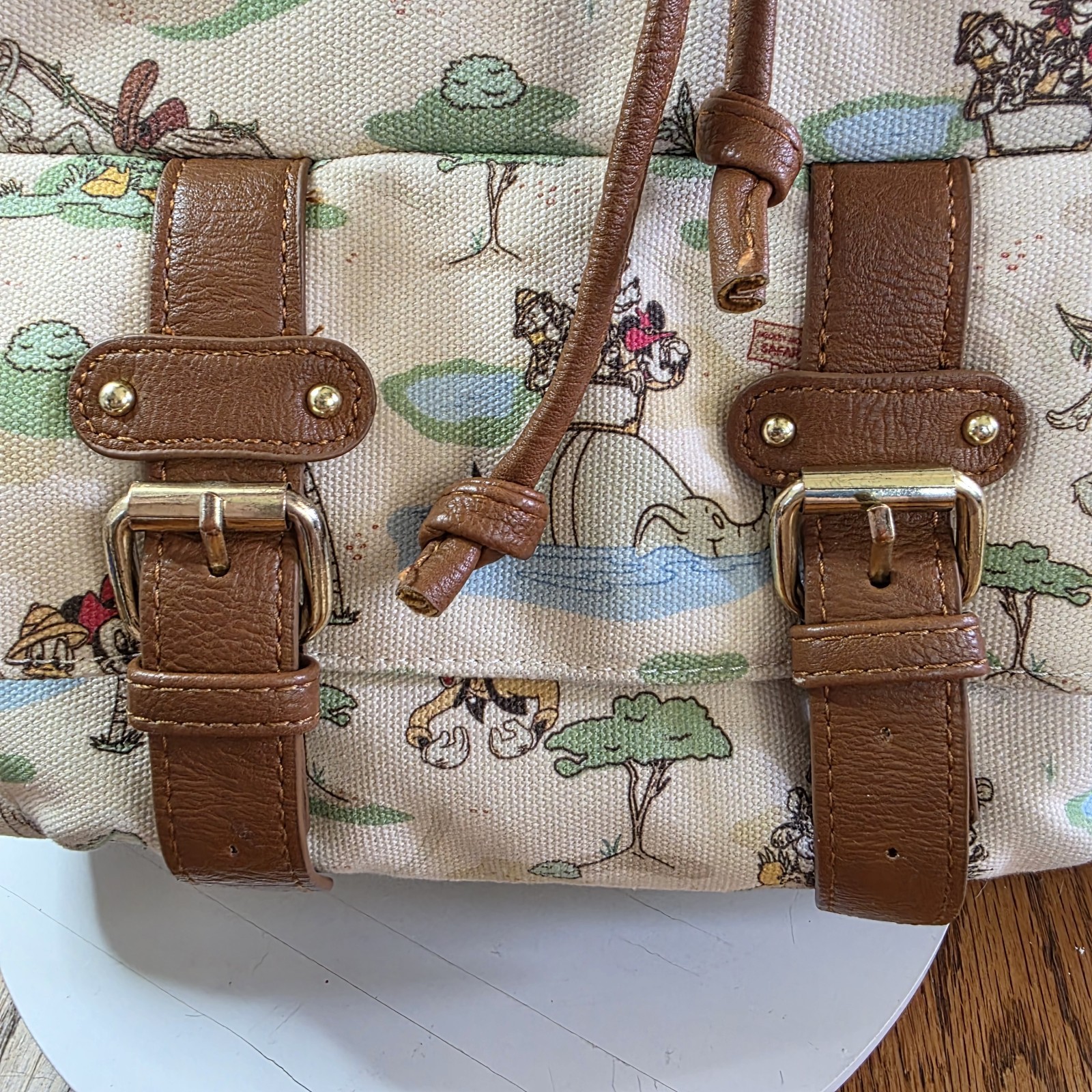 Loungefly Disney Mickey Mouse Minnie Goofy Safari Backpack Rucksack Canvas Bag