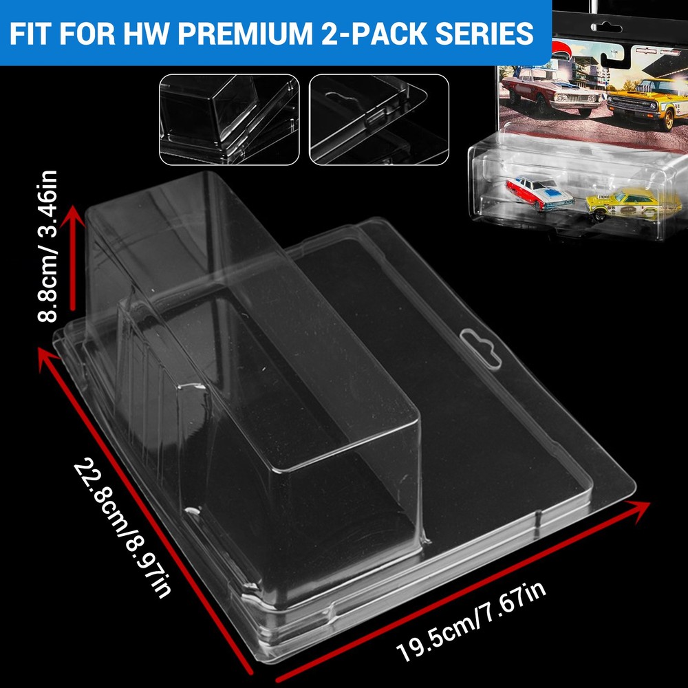 20PCS Plastic Protector Case Storage Display Box for Premium 2-Pack Series