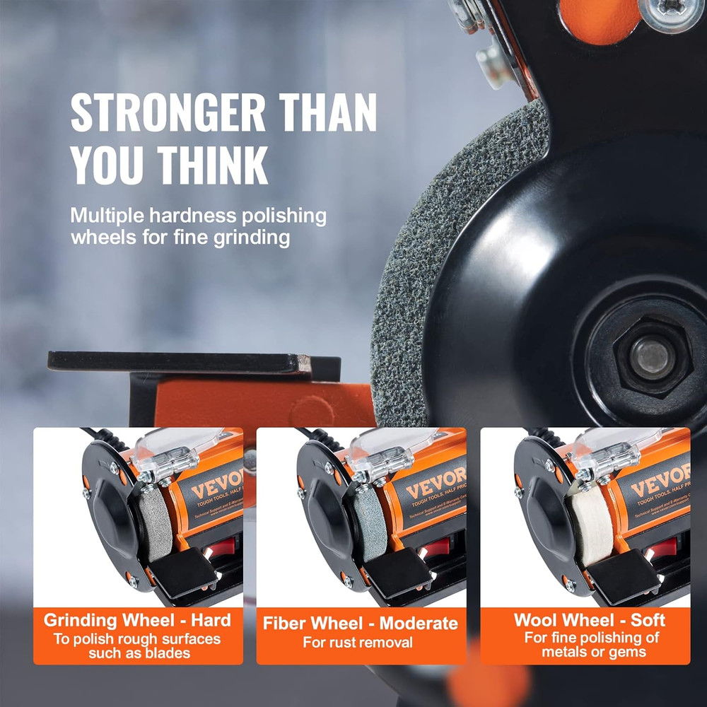 Bench Buffer Polisher, Bench Buffer Grinder Polishing & Buffing Machine for Meta