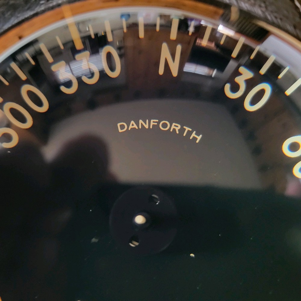 VINTAGE DANFORTH CONSTELATION COMPASS-BINNACLE WITH COMPENSATING BALLS AND CASE