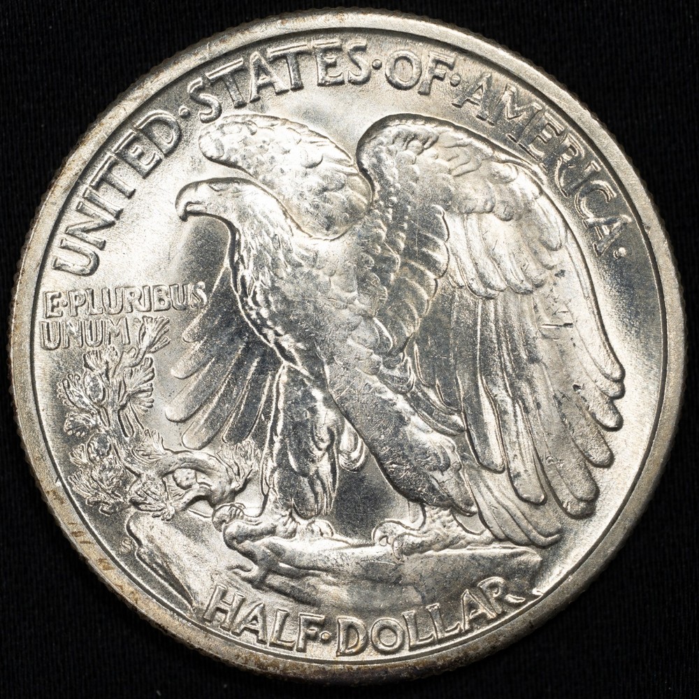 1943-S Walking Liberty Silver Half Dollar Choice Uncirculated BU+