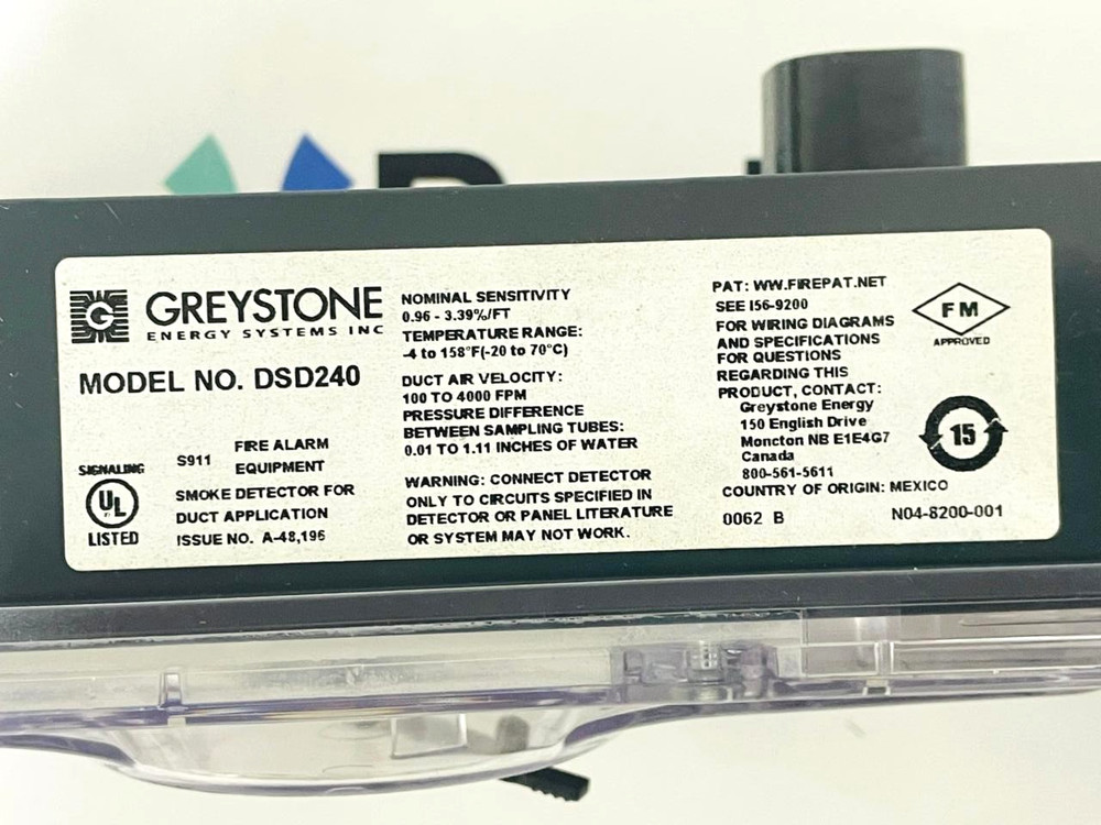 GREYSTONE DSD240 Duct Smoke Detector