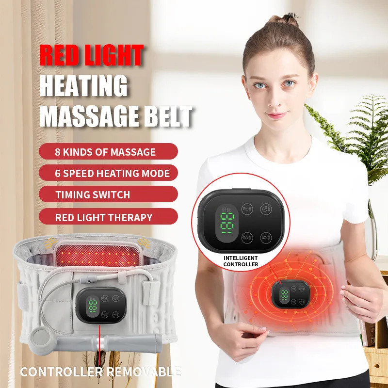 Decompression Back Belts Red Light Heating Massage Braces Back Pain Lower Lumbar
