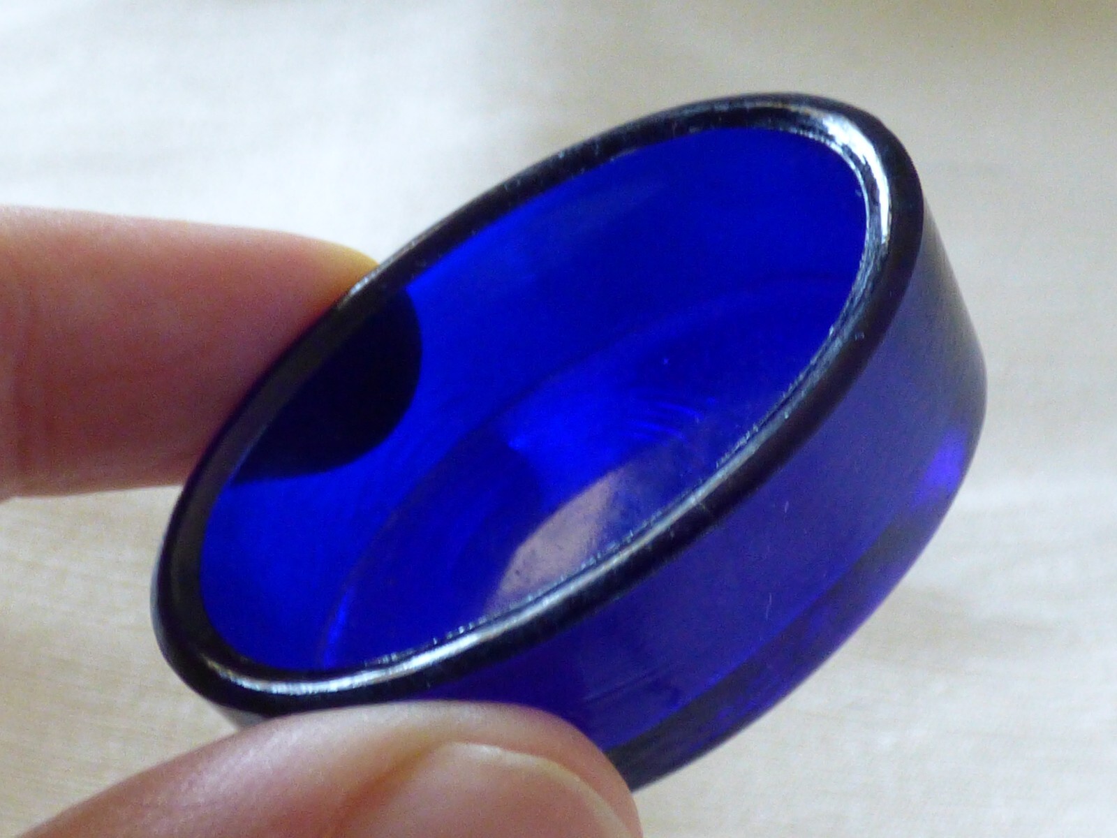 Sterling Silver Salt Cellar With Cobalt Blue Glass Liner & Spoon Webster Company