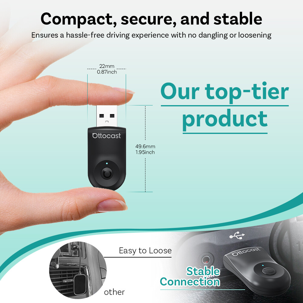 USB Auto Wireless CarPlay Adapter For Apple Android Wireless Dongle Plug＆Play US
