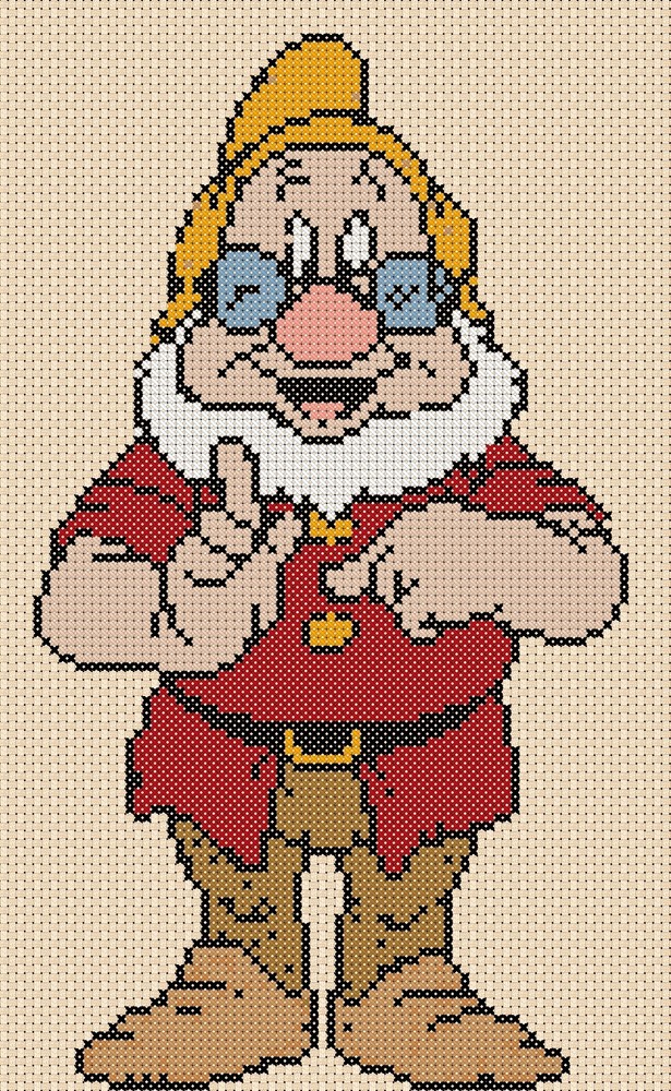 Seven Dwarfs DOC Counted Cross Stitch Chart No. 10-120