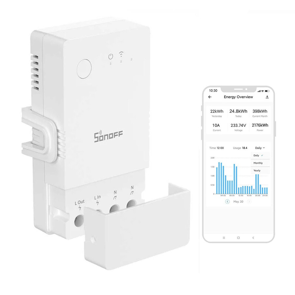 SONOFF POW Origin Smart Power Meter Switch Module 16A Consommation Mesurement