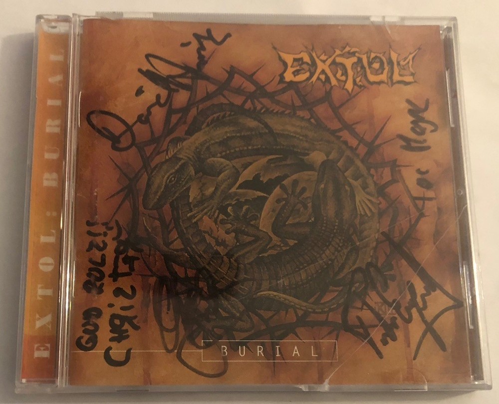 Extol Burial Signed Autographed CD 1999 Solid State Records Good Rare!