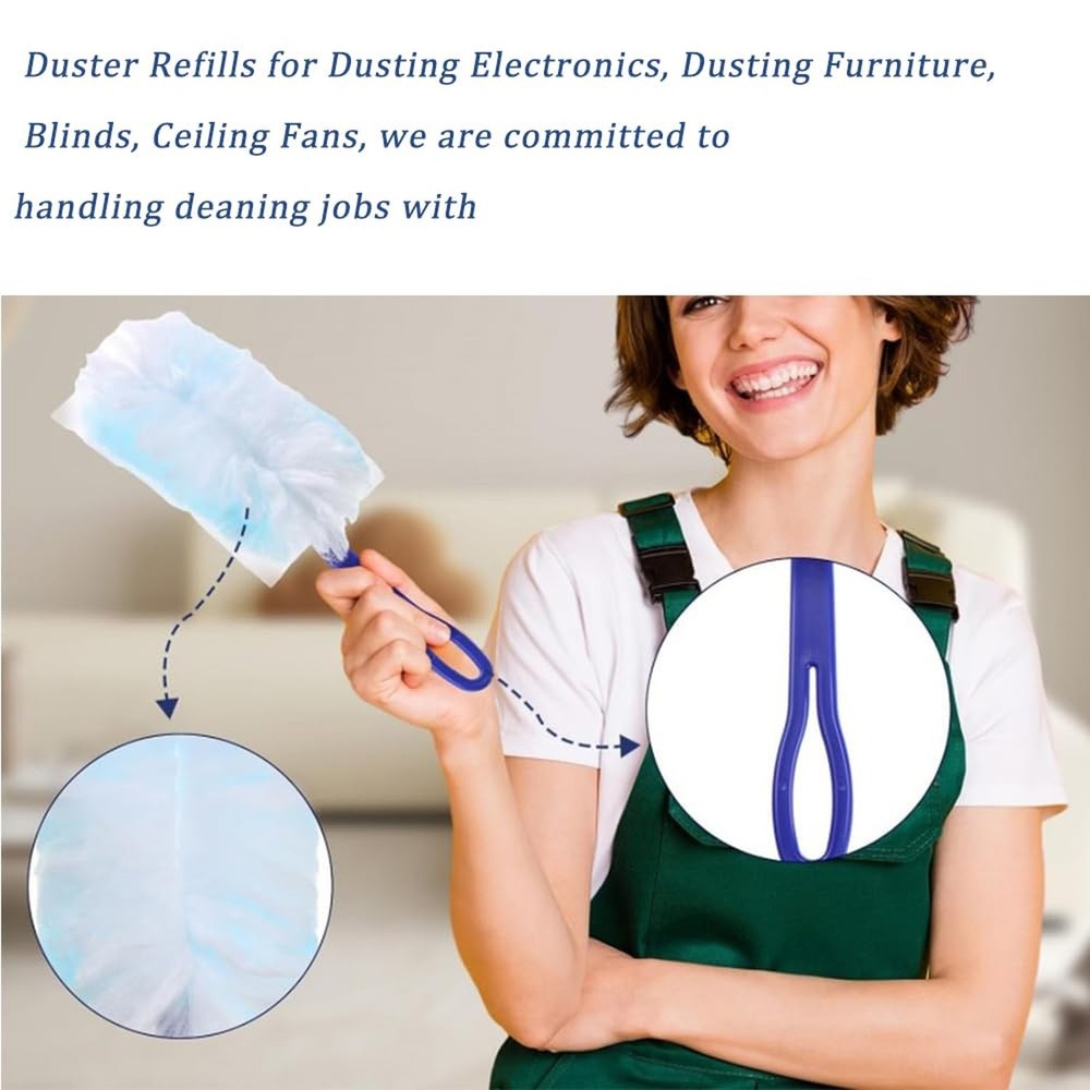 30 Pack Duster Refills Compatible with Swiffer Duster, Heavy Duty Multi Surfa...
