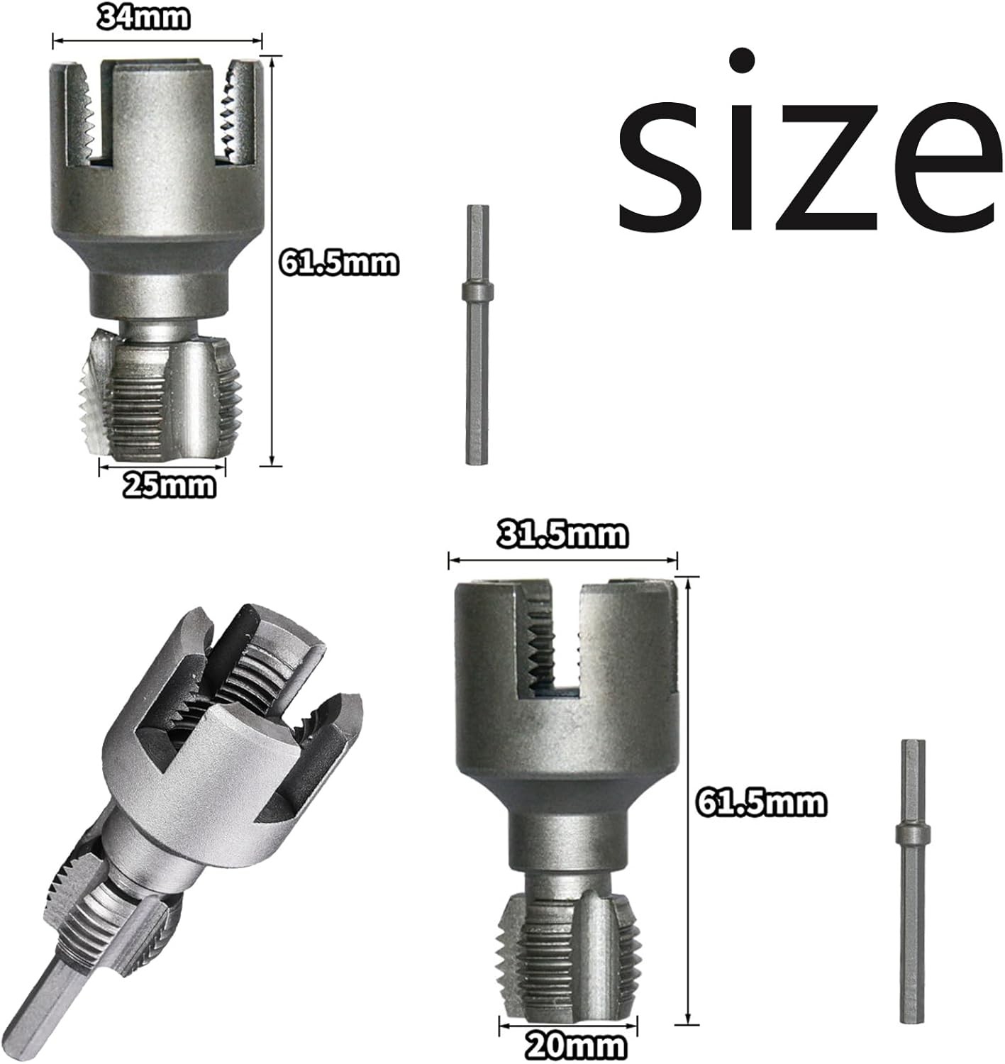 Pipe Thread Cutting Tool, Electric Drill Compatible Pvc Pipe Threader Kit