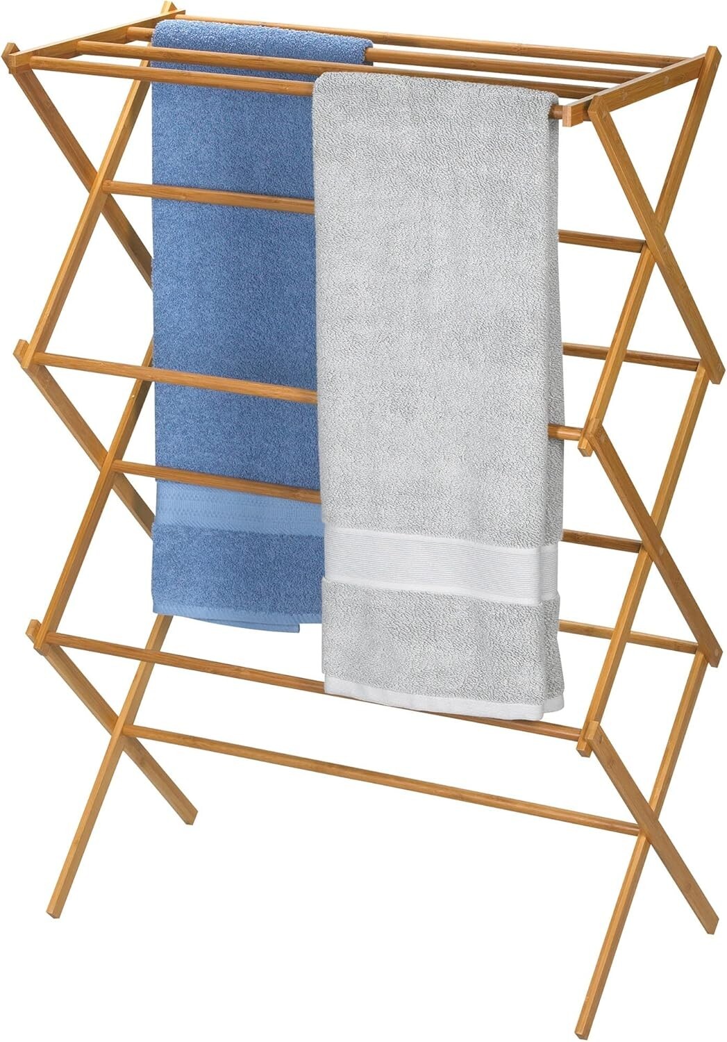 Heavy Duty Wooden Clothes Drying Rack - Bamboo