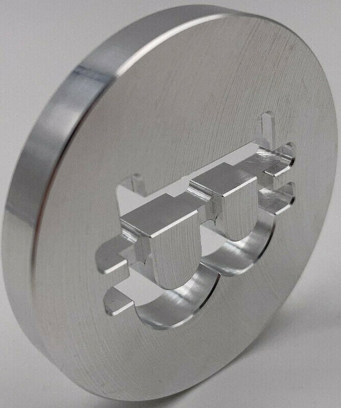Commemorative Bitcoin BTC Crypto Token - Aluminum
