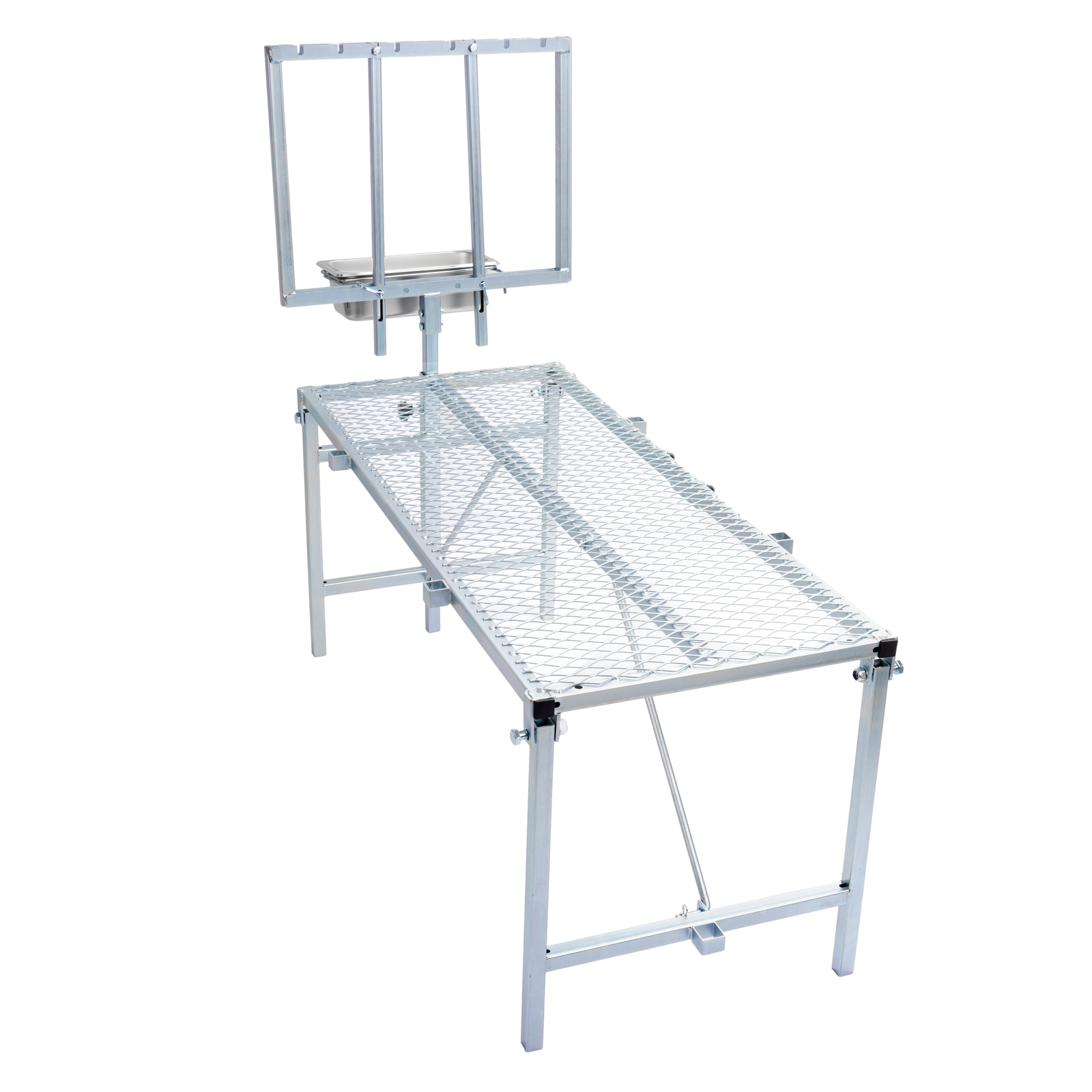 Adjustable Horned Milking Livestock Feeder Stand For Goats Trimming W/ Feeder