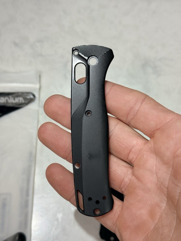 Flytanium Crossfade Black Titanium Benchmade Bugout Scales