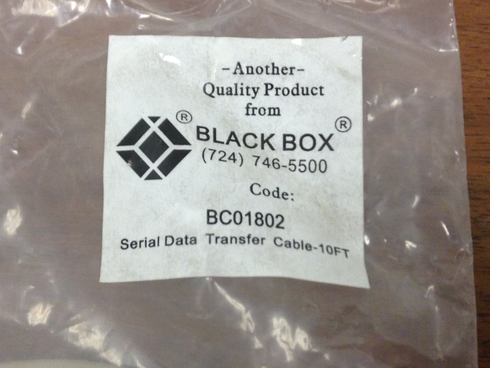 Black Box - BC01802 - Transfer Cable - 10ft - NEW