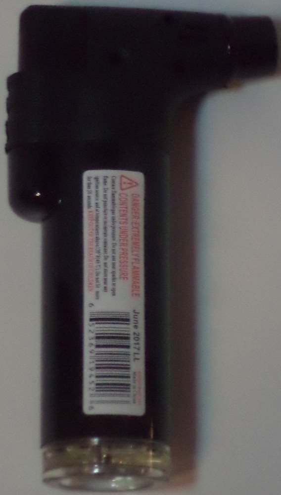 Soreaming Torch Refillable Windproof Jet Lighter Color Black Size 4 inches