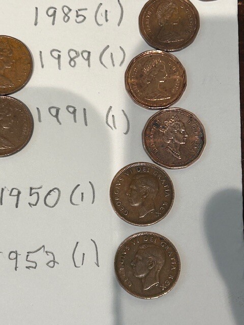 Canada One Cent Lot Of 30