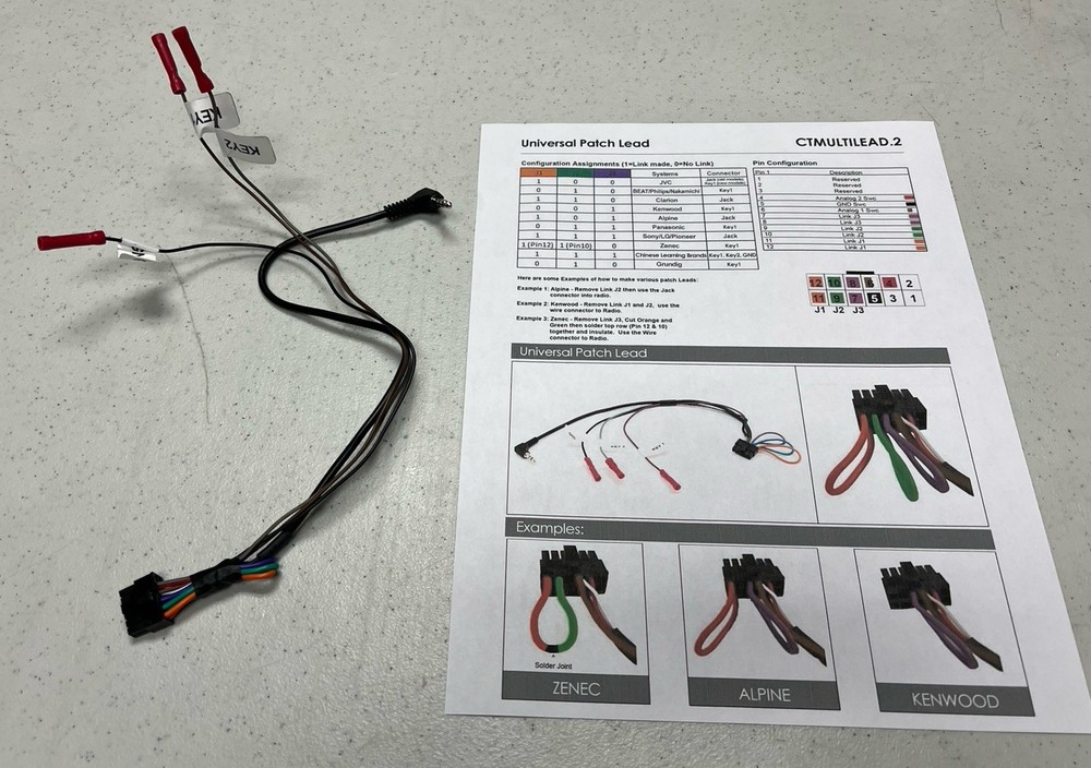 Connects2 CTMULTILEAD.2 Patch Lead for Steering Wheel Control Integration