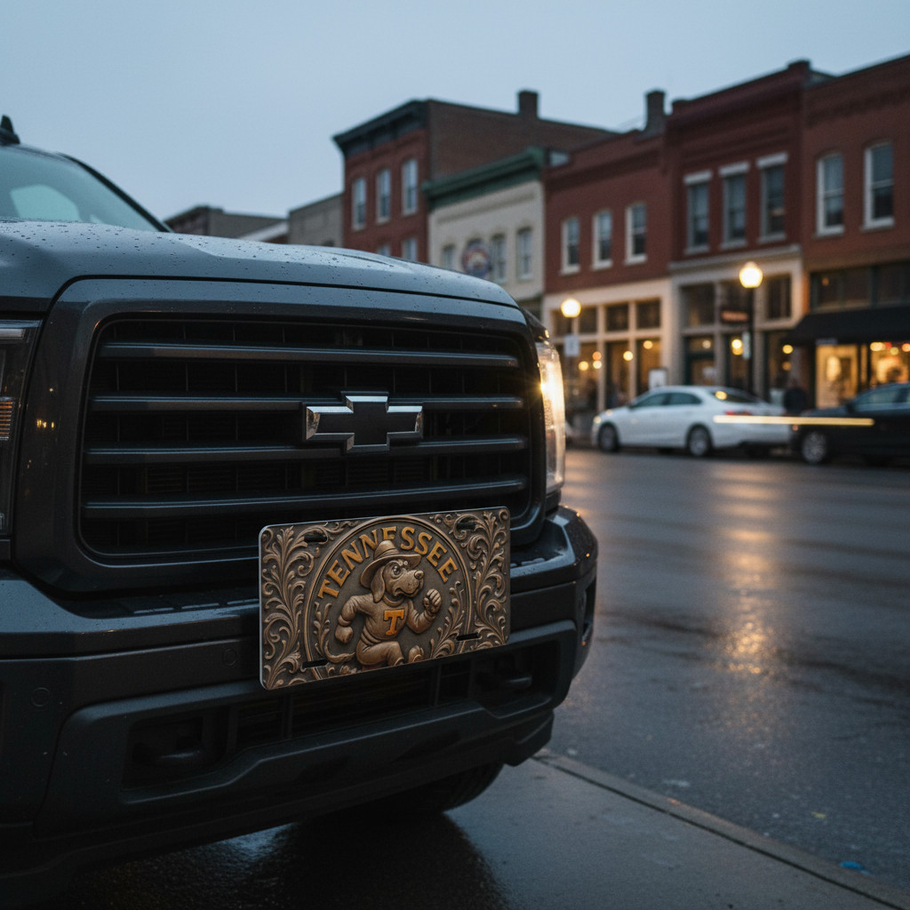 Tennessee Vols 12"x6" License Plate | Vintage Smokey Flat Surface Car Tag | Flat