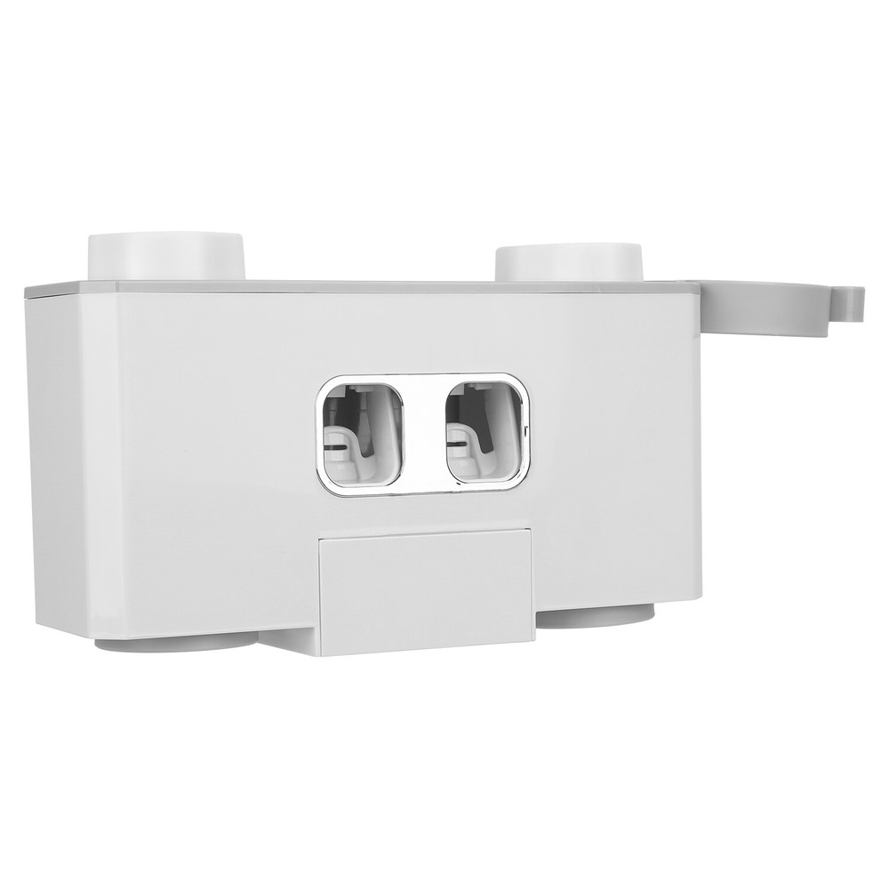 Toothbrush Holder Automatic Toothpaste Dispenser with 5 Toothbrush Slots 2 Cups