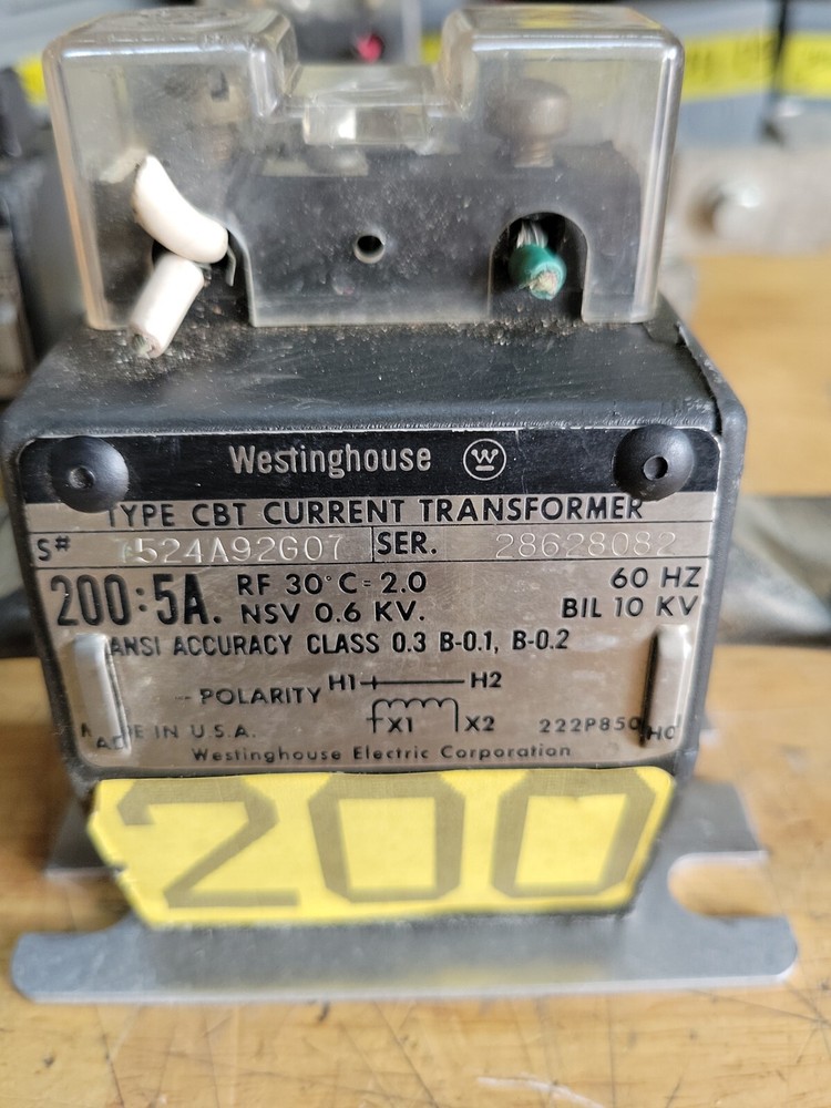 1 Westinghouse Type CBT Current Transformer 7524A92G07