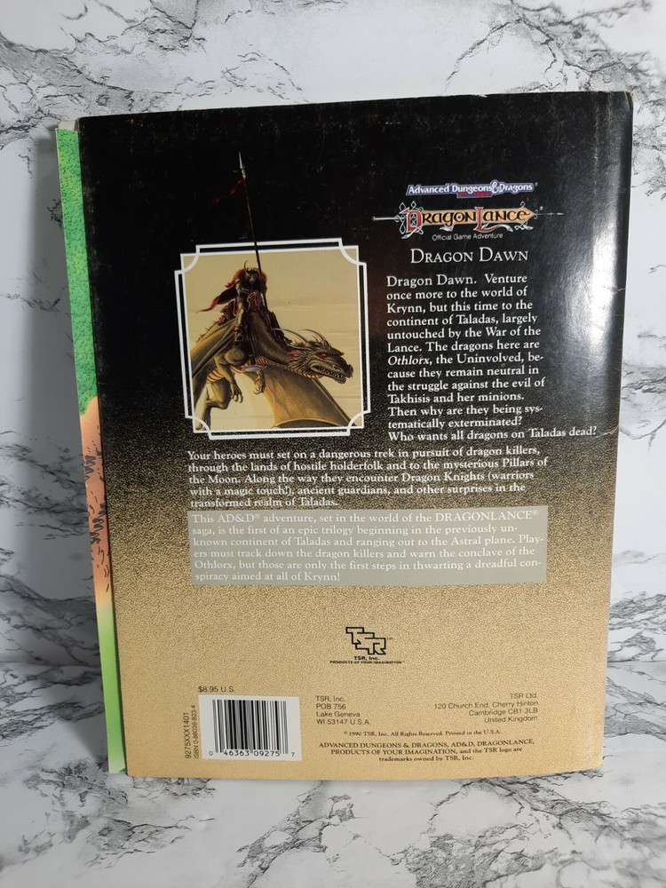 AD&D Dragon Dawn with Map Adventure Module - Dragonlance