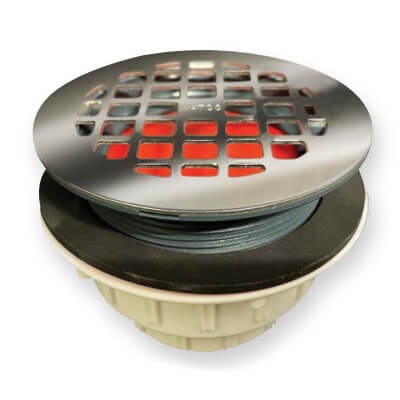 Watco 9300G-CP Chrome Plated Shower Drain Grid 4" Type