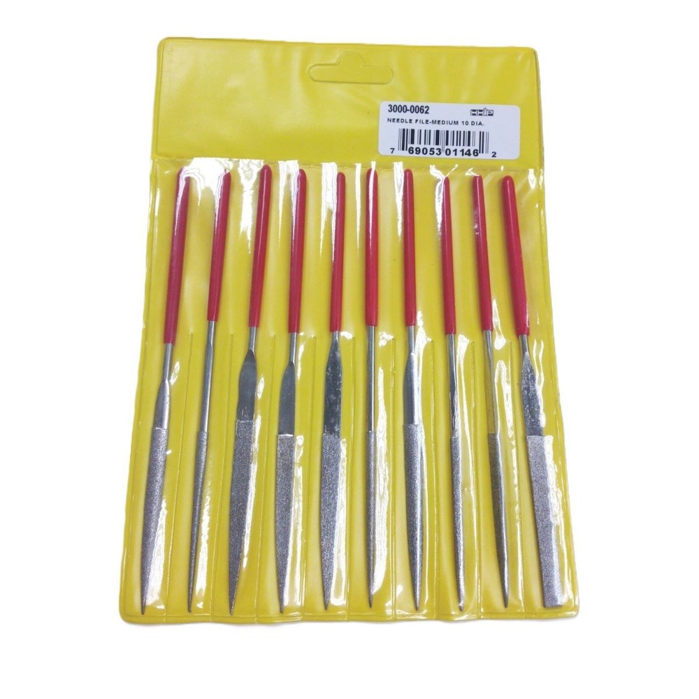 10 PIECE MEDIUM COARSE DIAMOND NEEDLE FILE SET (3000-0062)