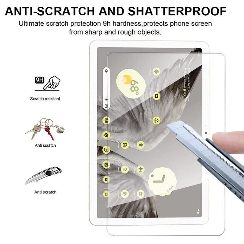 For Google Pixel Tablet 2023 Screen Protector Full Coverage Clear Tempered Glass