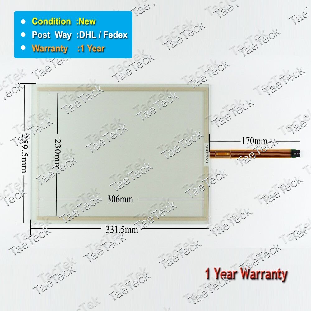 Touch Screen Panel for 6AV7861-2TB00-2AA0 FLAT PANEL 15T TOUCH 3.3mm Thickness #