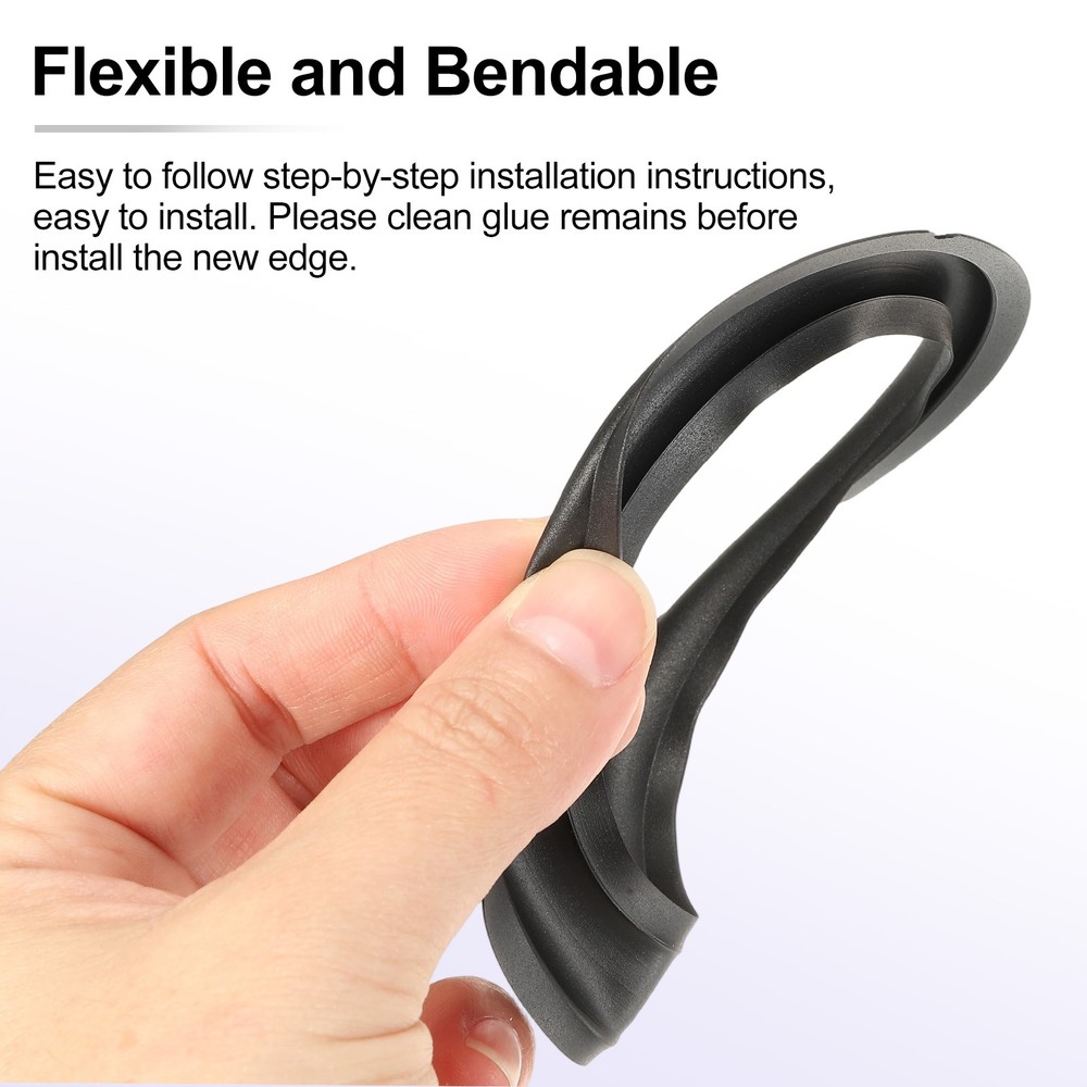 Black 4 Inch Rubber Notch Speaker Edge Surround Ring 2 Pcs