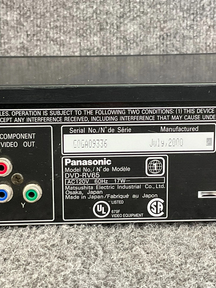 Panasonic DVD-RV65 5.1 Ch DTS Dolby Digital Decoder – Hi-Fi CD/DVD Player