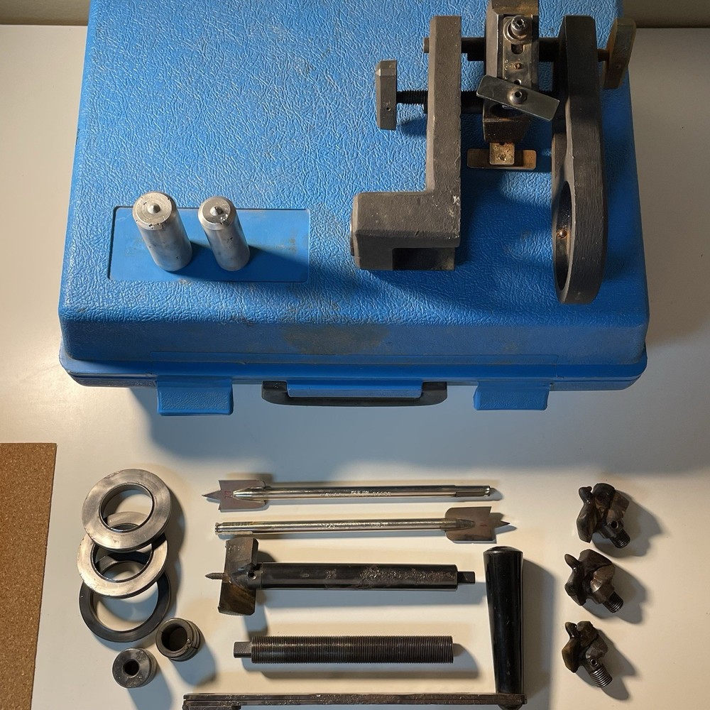 Vintage OS-80 Adjustable Circle Cutter Set w/ Case ESP Corp Bits Made USA