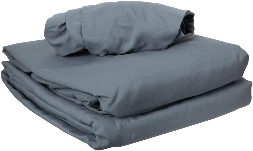 Professional Microfiber Massage Sheet Set - Cool Grey, Elastic for Secure Fit