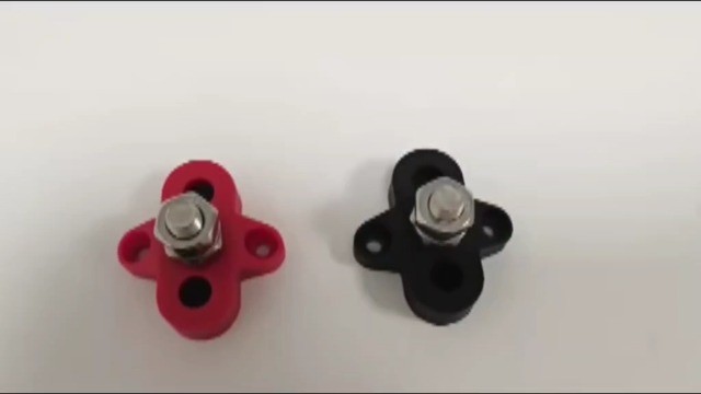 Bus Bar Power Distribution Block Junction 3/8" Positive Red, Black