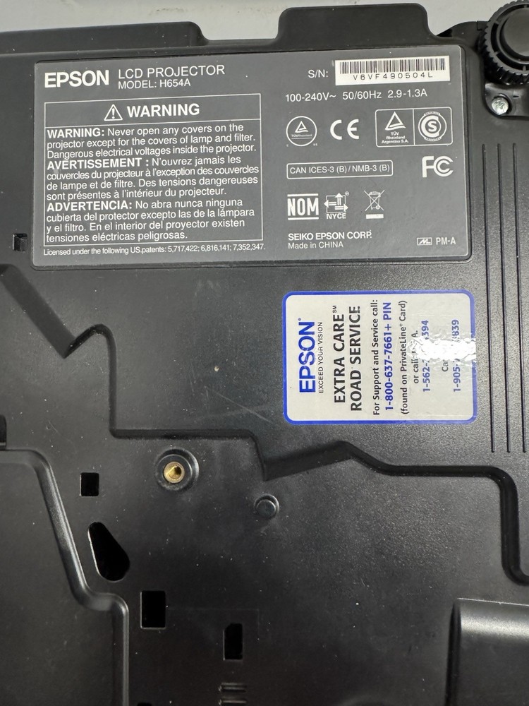 Epson LCD Projector EX7235 H654A Untested SKU:C