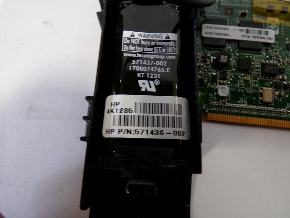 HP Smart Array 512MB FBWC Cache Module 505908-001 & Capacitor 571436-002