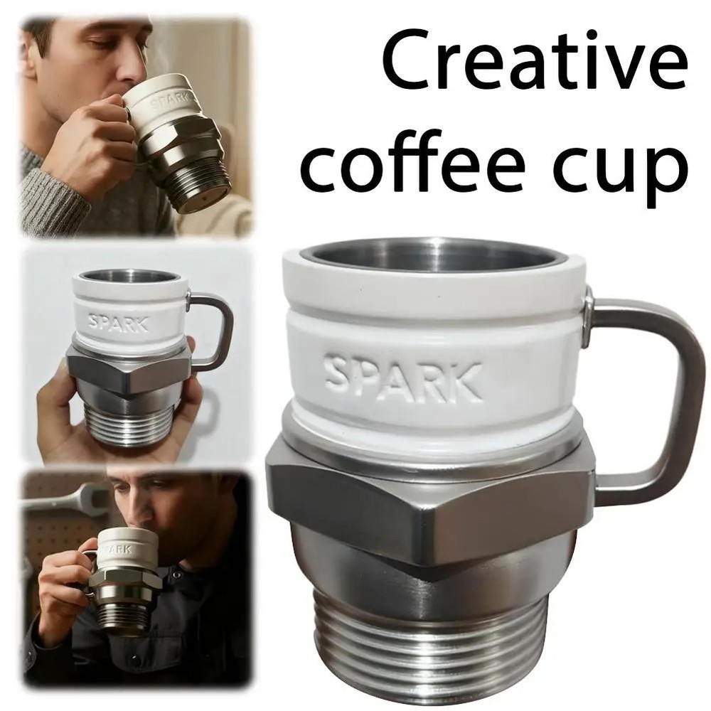 Spark Plug Coffee Mug Creative Engine Design Cup for Car Lovers