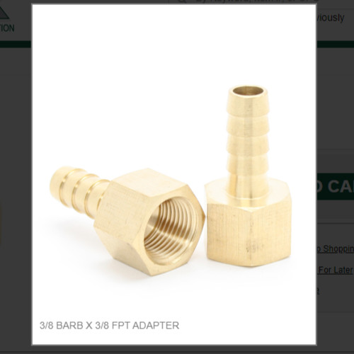 3/8 BARB X 3/8 FPT ADAPTER # 32059